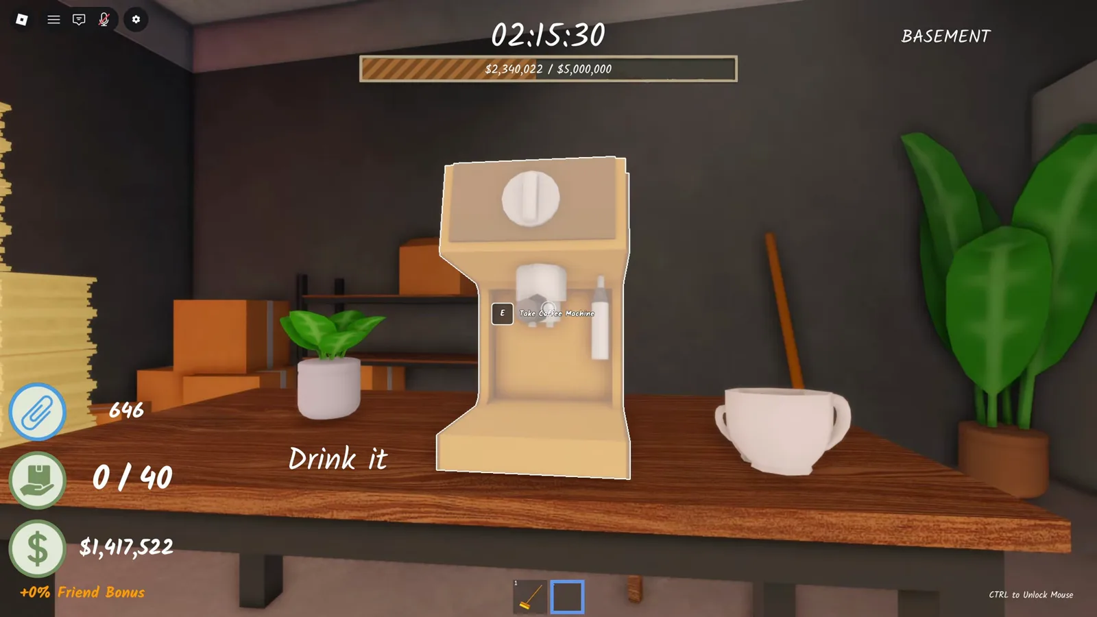 shred the secrets coffee machine drink it and take coffee machine prompts basement espresso