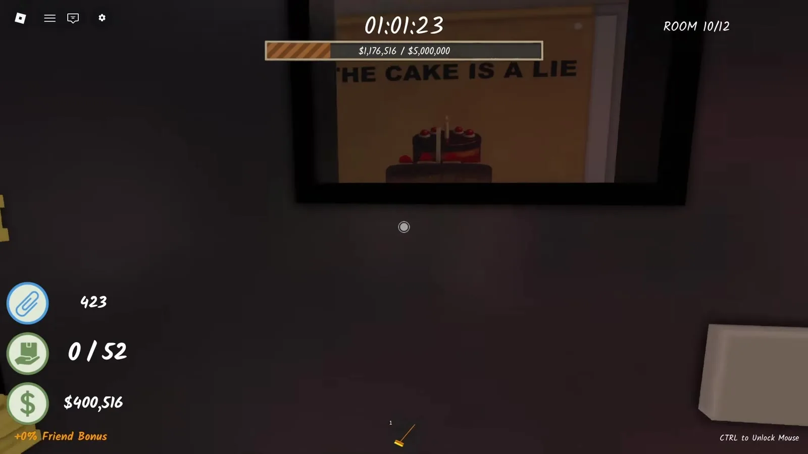 shred the secrets THE CAKE IS A LIE poster location room 10