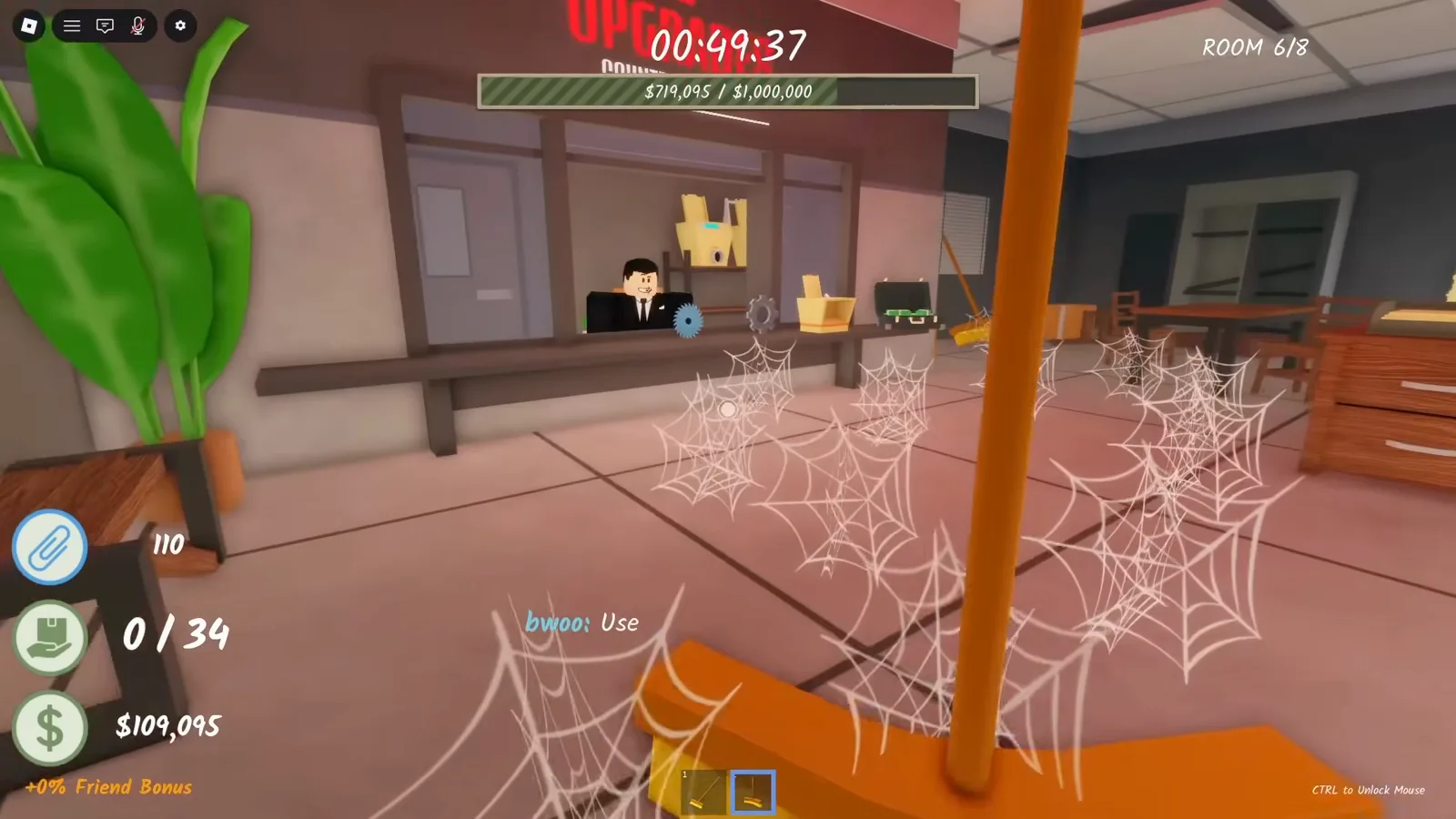 shred the secrets cobweb room 6 broom housekeeping